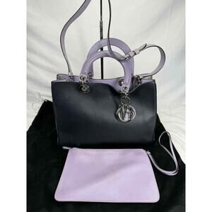 Christian Dior Diorissimo Tote Pebbled Leather Medium W/Pouch SPB-TS 355859